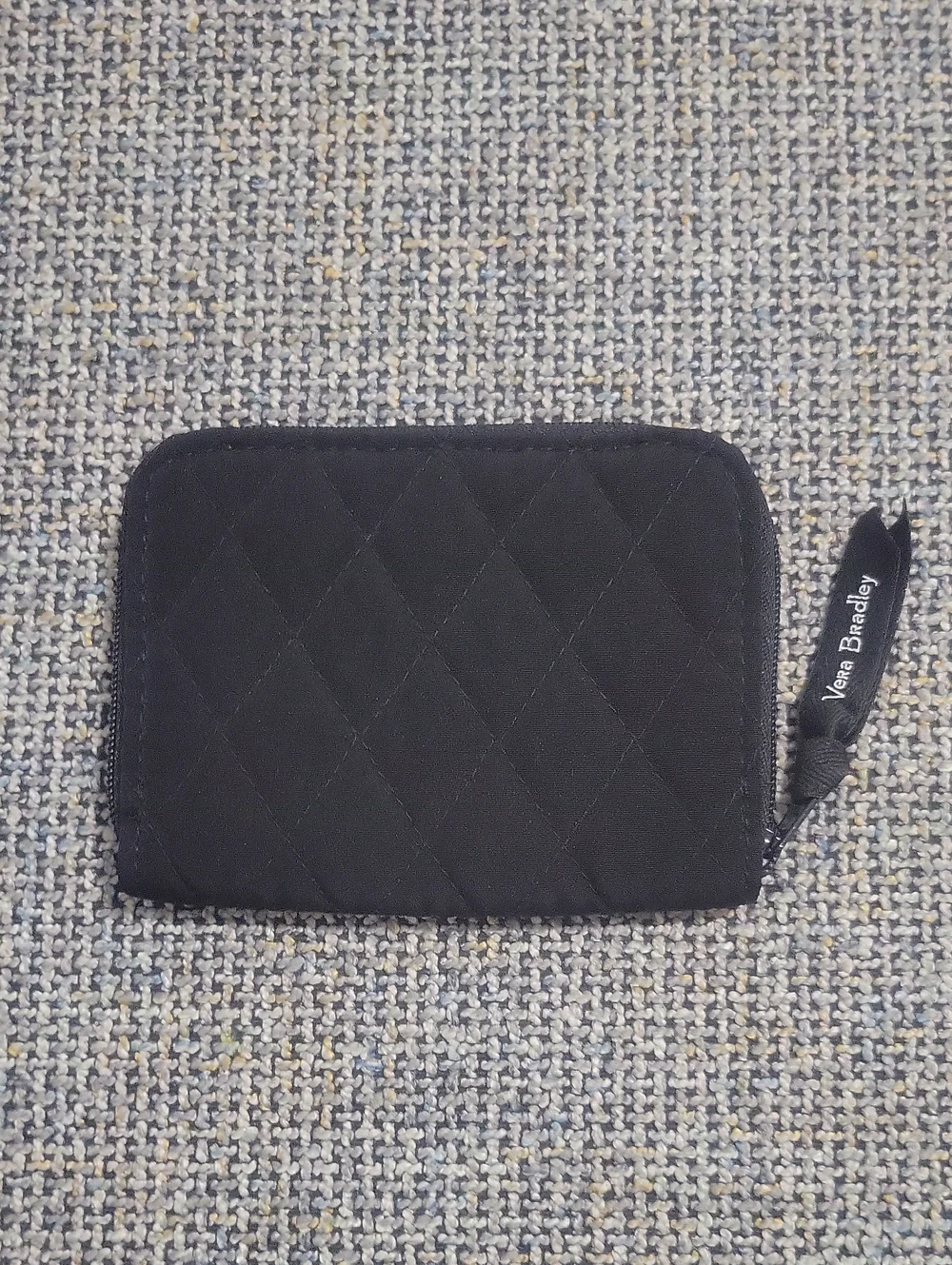 VERA BRADLEY Quilted RFID Small Zip-Around Wallet in Classic Black